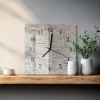 Wanduhr aus glas Klinker