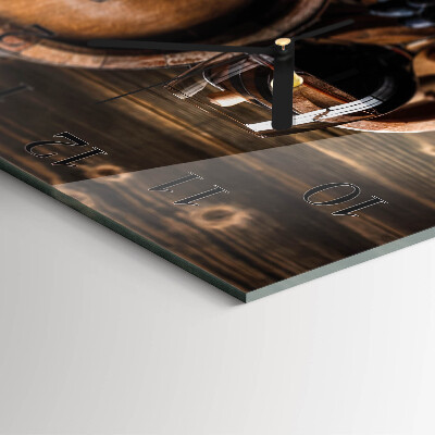 Wanduhr aus glas Weinfass