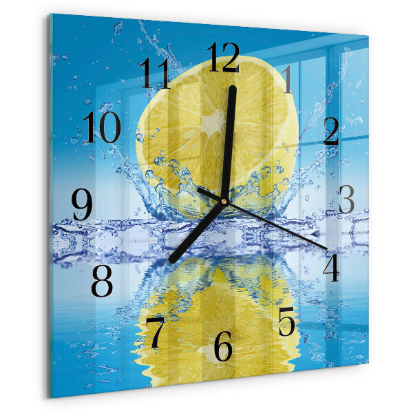 Wanduhr aus glas Zitronensäure