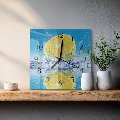 Wanduhr aus glas Zitronensäure