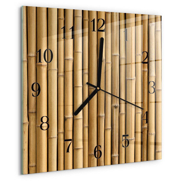 Wanduhr aus glas Bambus