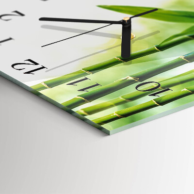 Wanduhr aus glas Bambus