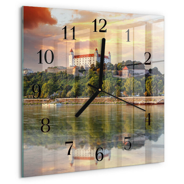 Wanduhr aus glas Flussburg