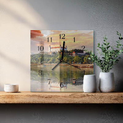 Wanduhr aus glas Flussburg