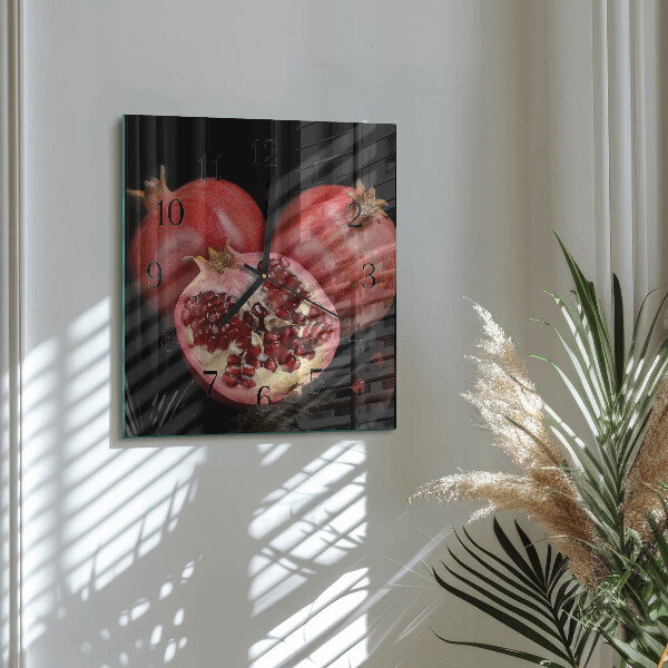 Wanduhr aus glas Granate