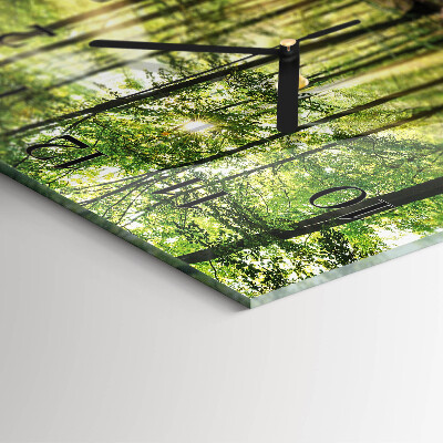 Wanduhr aus glas Waldnatur