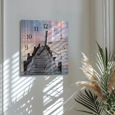 Wanduhr aus glas Brücke