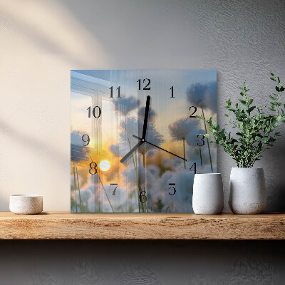 Wanduhr aus glas Baumwolle