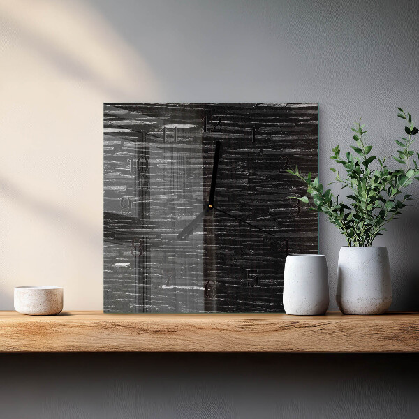 Wanduhr aus glas Steine