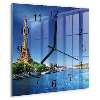 Wanduhr aus glas Der Himmel von Paris