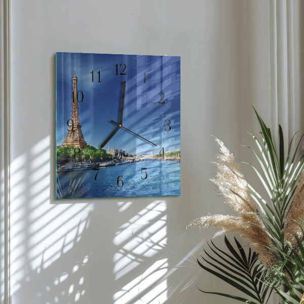 Wanduhr aus glas Der Himmel von Paris