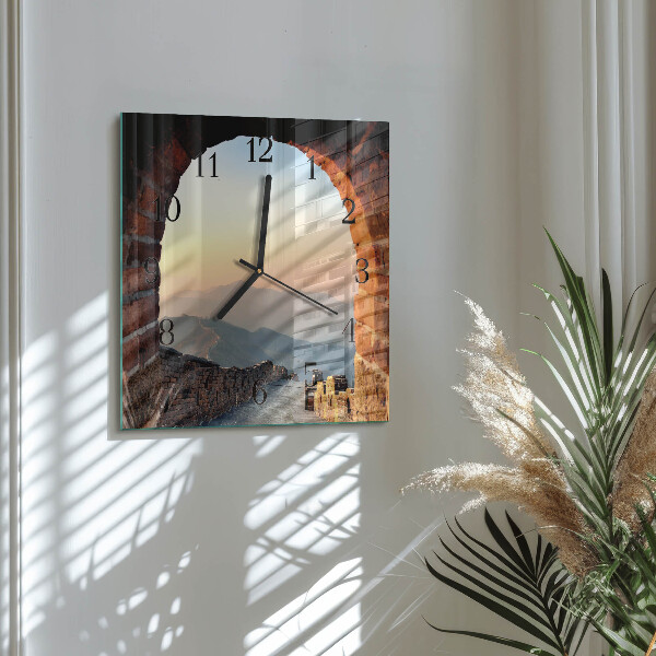 Wanduhr aus glas Chinesische Mauer