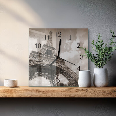 Wanduhr aus glas Paris