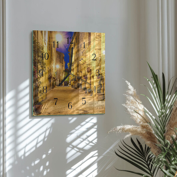 Wanduhr aus glas Straßennacht