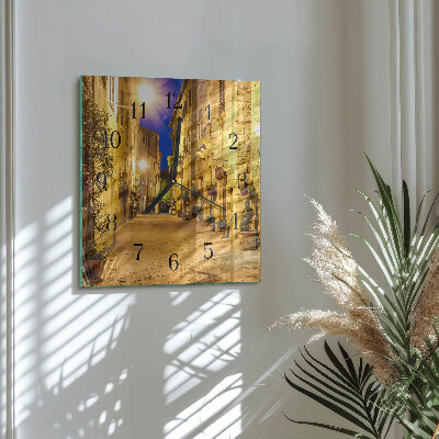 Wanduhr aus glas Straßennacht
