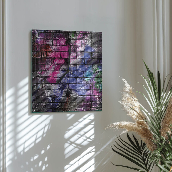 Wanduhr aus glas Ziegel