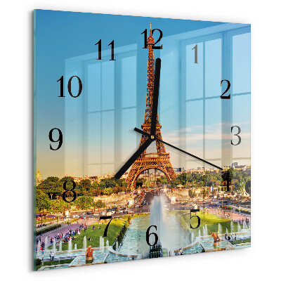 Wanduhr aus glas Paris