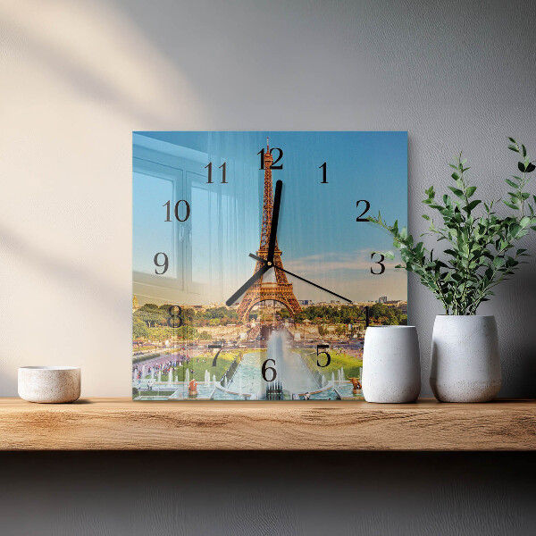 Wanduhr aus glas Paris