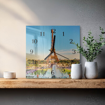 Wanduhr aus glas Paris