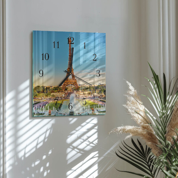 Wanduhr aus glas Paris