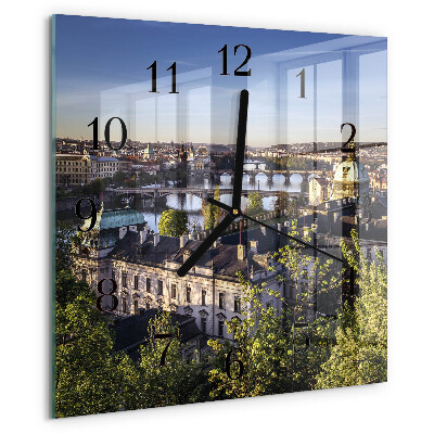 Wanduhr aus glas Prag