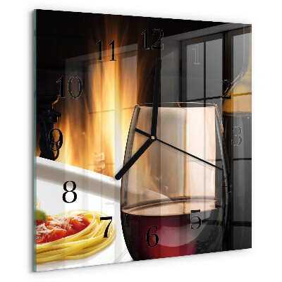 Wanduhr aus glas Spaghetti
