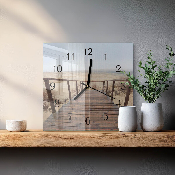 Wanduhr aus glas Pier