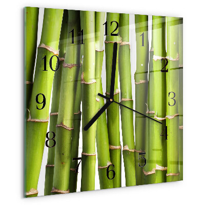 Wanduhr aus glas Bambus