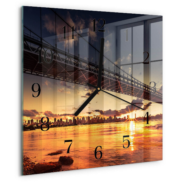 Wanduhr aus glas Bridge River