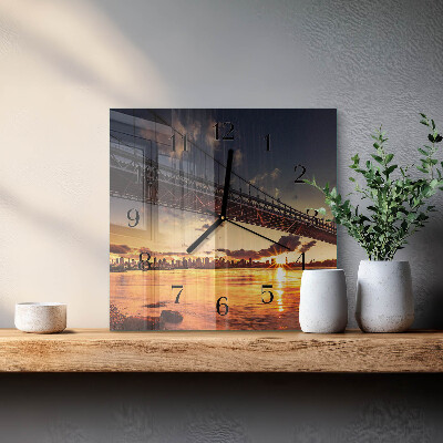 Wanduhr aus glas Bridge River