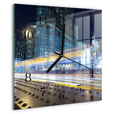 Wanduhr aus glas Horizont