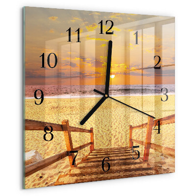 Wanduhr aus glas Strandbrücke