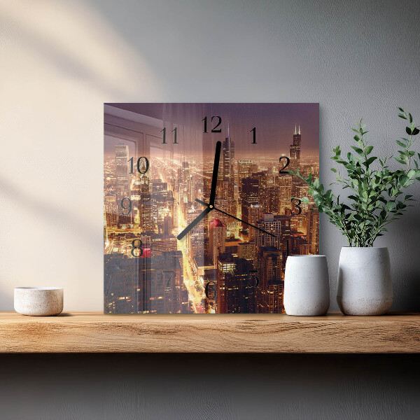 Wanduhr aus glas Horizont