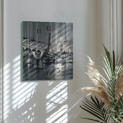 Wanduhr aus glas Horizont