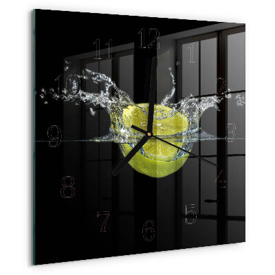 Wanduhr aus glas Zitronensäure