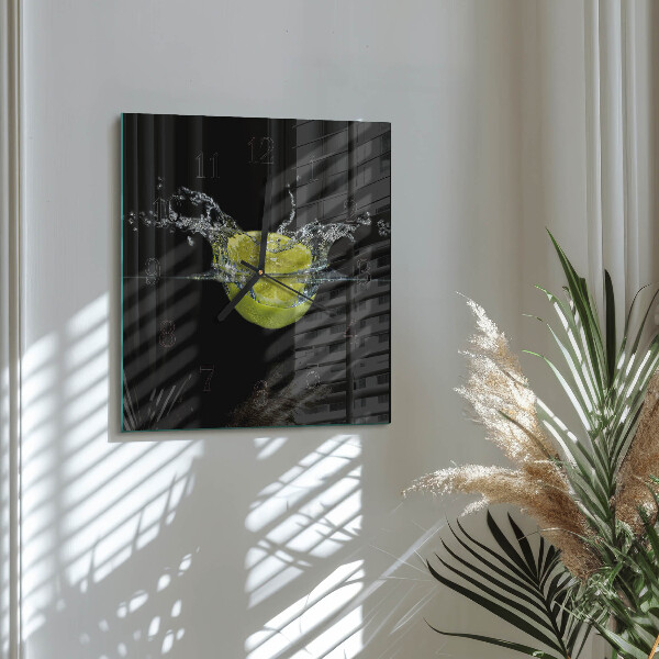 Wanduhr aus glas Zitronensäure