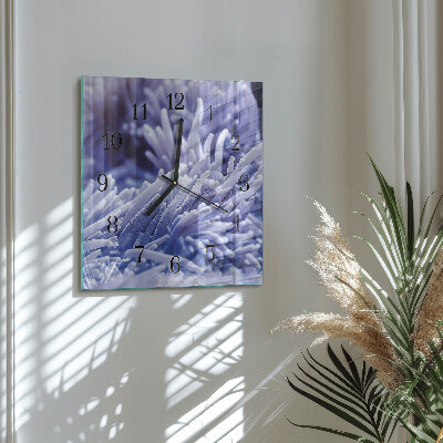 Wanduhr aus glas Anemone