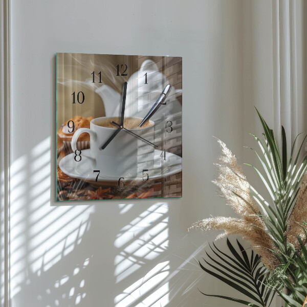 Wanduhr aus glas Tasse