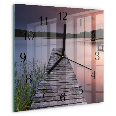 Wanduhr aus glas Brücke