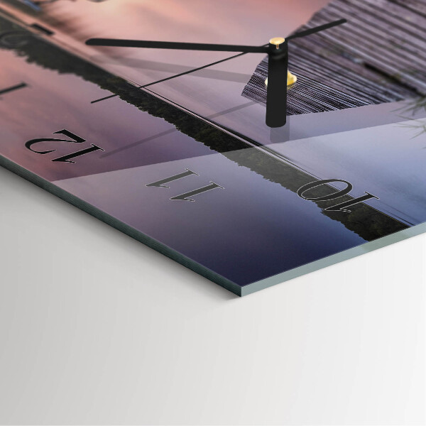 Wanduhr aus glas Brücke