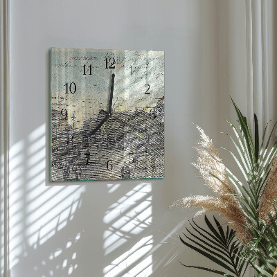 Wanduhr aus glas Postkarte