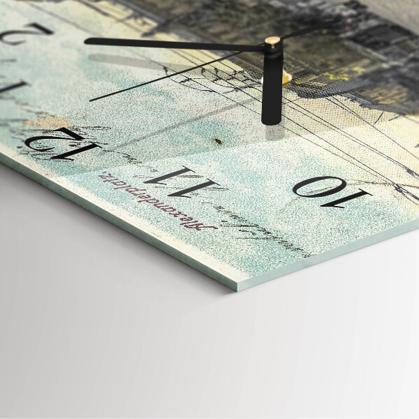 Wanduhr aus glas Postkarte