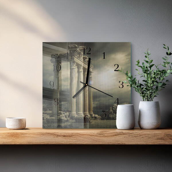 Wanduhr aus glas Akropolis