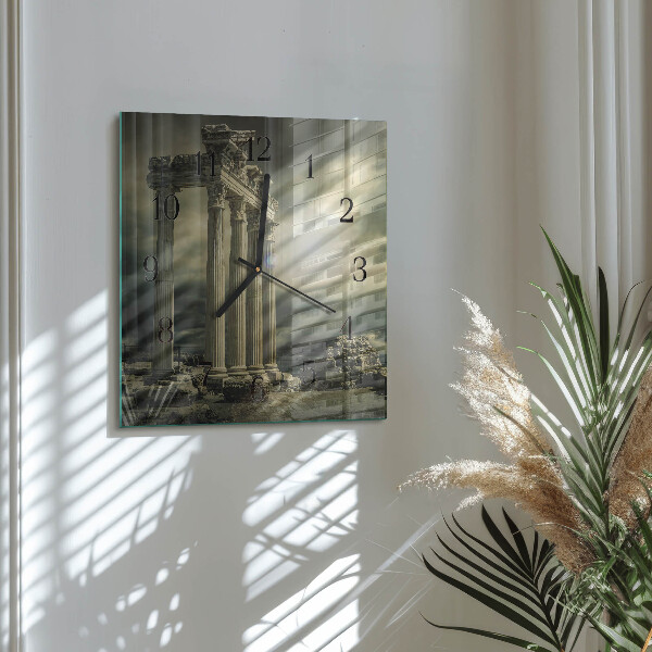Wanduhr aus glas Akropolis