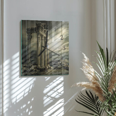 Wanduhr aus glas Akropolis
