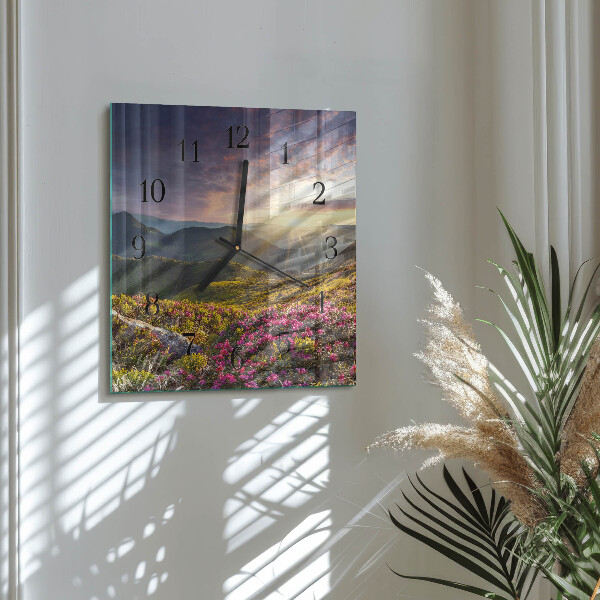Wanduhr aus glas Landschaft