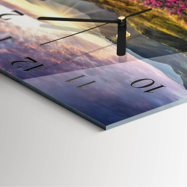 Wanduhr aus glas Landschaft