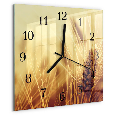 Wanduhr aus glas Getreide