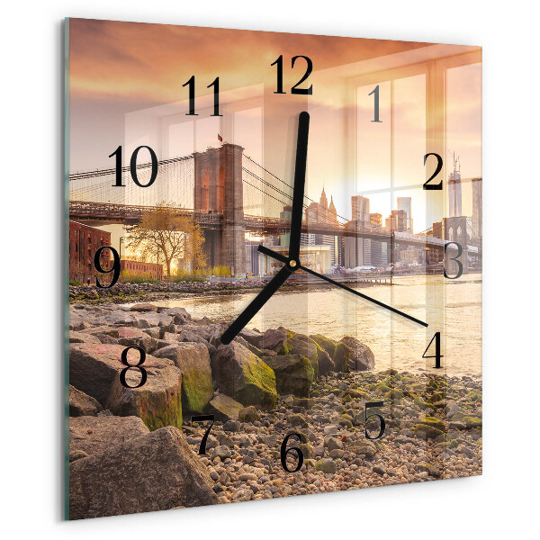 Wanduhr aus glas Stadt der Brücken