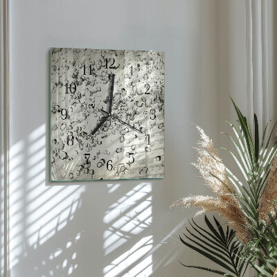 Wanduhr aus glas Tropfen